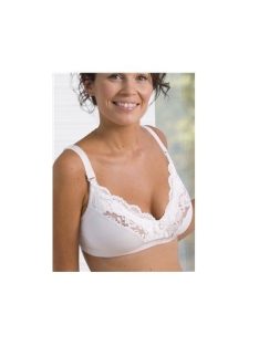   Carriwell Mikrofíber csipkés szoptatós melltartó V - fehér