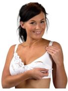 Carriwell Mikrofíber csipkés szoptatós melltartó V - fehér