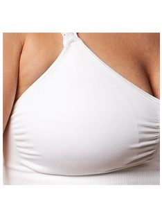   Carriwell Varrásnélküli betétes szoptatós melltartó S - fehér