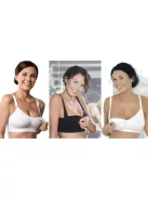 Carriwell Varrásnélküli betétes szoptatós melltartó S - fekete