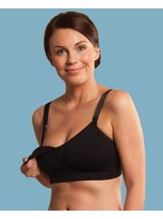   Carriwell Varrásnélküli betétes szoptatós melltartó L - fekete