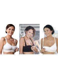   Carriwell Varrásnélküli betétes szoptatós melltartó L - fekete