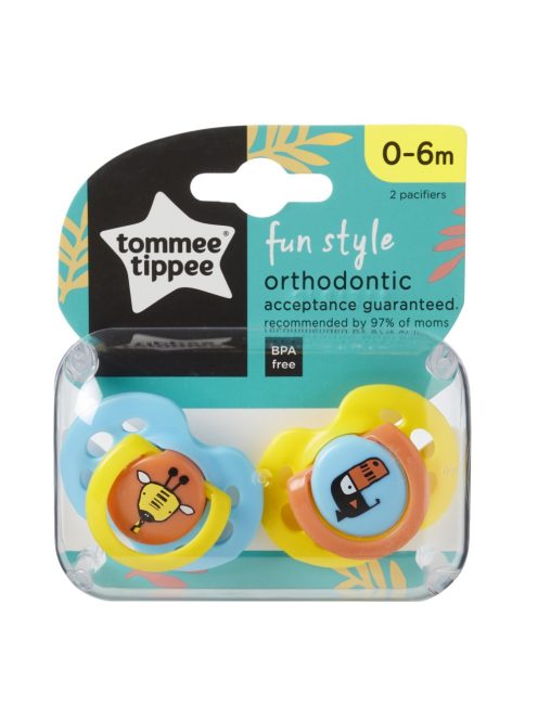 Tommee Tippee Fun játszócumi 0-6 hó 2 db M