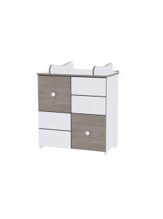   Lorelli Cupboard pelenkázó komód - White & Coffee / Fehér & Kávé