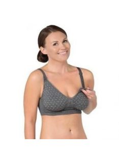   Carriwell Varrásnélküli gélmerevítős szoptatós melltartó XL- szürke pink pöttyös