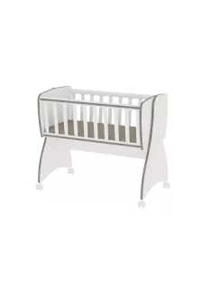   Lorelli First Dreams ringatható bölcső 105x55 - White & Coffee / Fehér & Kávé