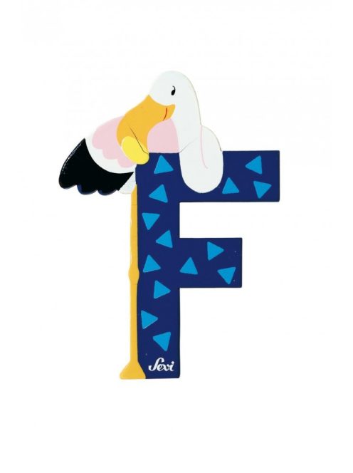Sevi fa betűk - F - Flamingó kék