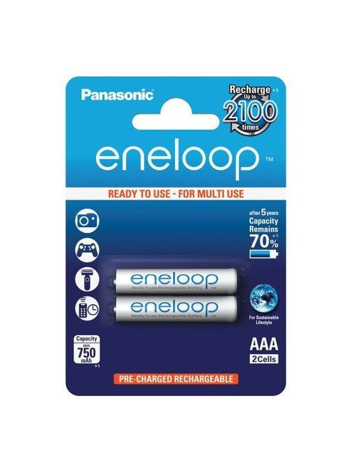 Panasonic Eneloop AAA 1,2V vékony ceruza akumulátor 2Darab