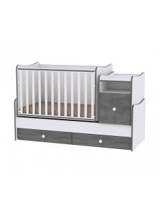   Lorelli Trend PLUS kombi ágy 70x165 - White & Vintage Gray / Fehér & Vintage Szürke