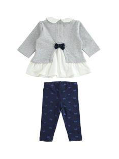   iDO kék/szürke kislányos kétrészes garnitúra 6 - BOMBA ÁR!