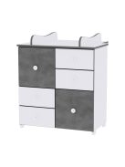 Lorelli Cupboard pelenkázó komód - White & Vintage Grey / Fehér & Vintage Szürke