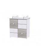 Lorelli Cupboard pelenkázó komód - White & Artwood