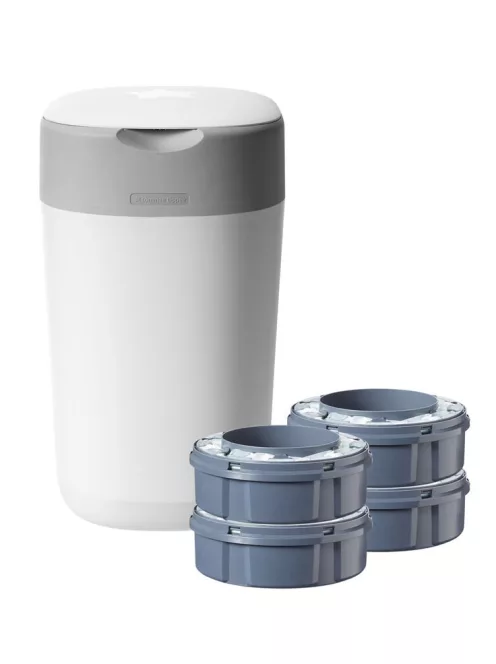 Tommee Tippee Sangenic TEC ajándék pelenkacsomagoló vödör + utántöltő citrus 4 db M