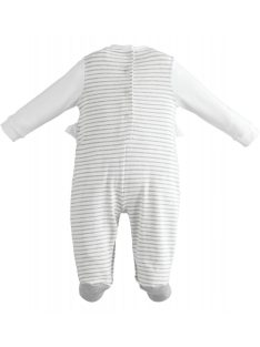   iDO Rugdalózó fehér-szürke nyuszis, masnis 12 - BOMBA ÁR!