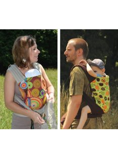 NANDU Bébi Mei Tai hordozó - Lámás drapp pánttal