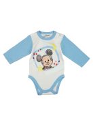 Asti Disney Mickey hosszú ujjú baba body fehér-kék 68