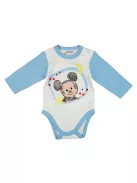 Asti Disney Mickey hosszú ujjú baba body fehér-kék 68