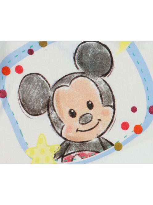 Asti Disney Mickey hosszú ujjú baba body fehér-kék 68