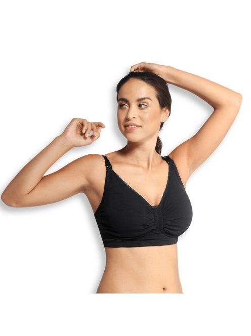 Carriwell Gélmerevítős betétes szoptatós melltartó M - fekete