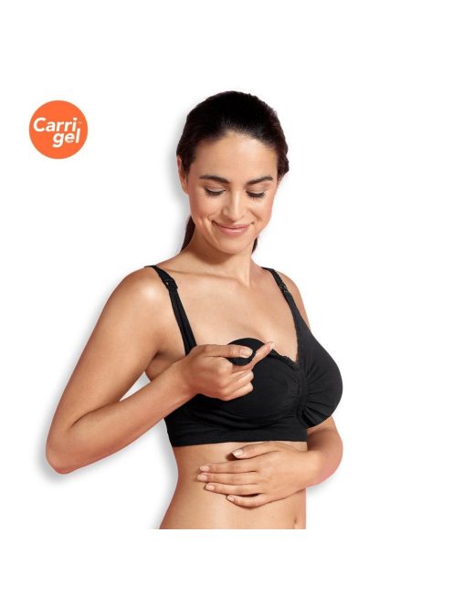 Carriwell Gélmerevítős betétes szoptatós melltartó XXL - fekete
