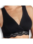 Carriwell Csipkés szoptatós melltartó organikus S - fekete