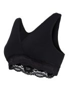 Carriwell Csipkés szoptatós melltartó organikus M - fekete