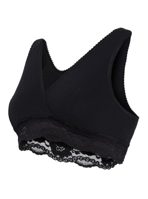 Carriwell Csipkés szoptatós melltartó organikus M - fekete