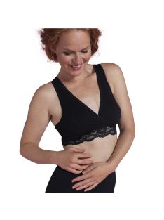   Carriwell Csipkés szoptatós melltartó organikus M - fekete