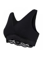 Carriwell Csipkés szoptatós melltartó organikus L -  fekete