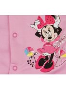 Asti Disney Minnie virágos, belül bolyhos, hosszú ujjú rugdalózó rózsaszín 68