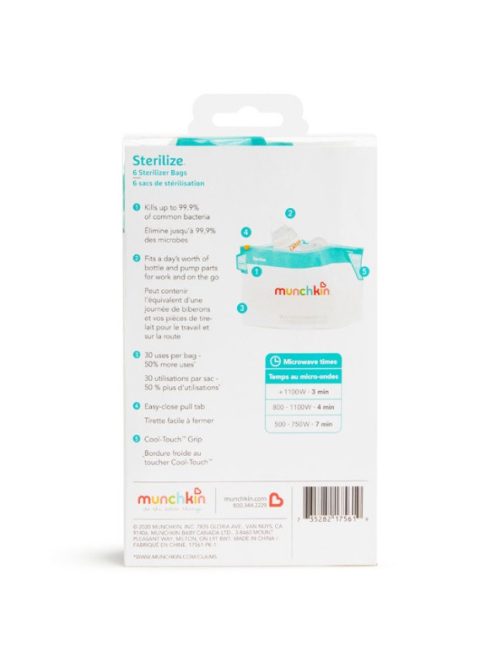 Munchkin Sterilizáló zacskó 6db