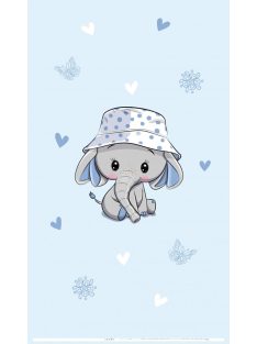   Best4Baby Elefánt kisfiú sapkában fényáteresztő, muszlin babafüggöny - BOMBA ÁR!