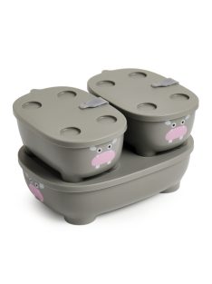   Prince Lionheart Bentomal 3 darabos uzsonnáskészlet - szürke viziló