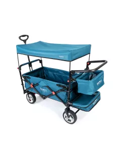   Wapiti Wagon 2 személyes strandkocsi kosárral és kihajtható lábtérrel - sötét türkiz