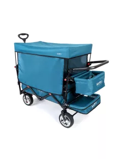   Wapiti Wagon 2 személyes strandkocsi kosárral és kihajtható lábtérrel - sötét türkiz