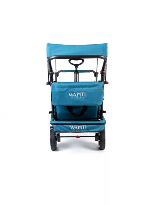 Wapiti Wagon 2 személyes strandkocsi kosárral és kihajtható lábtérrel - sötét türkiz