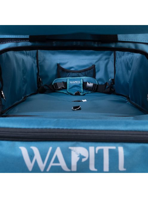 Wapiti Wagon 2 személyes strandkocsi kosárral és kihajtható lábtérrel - sötét türkiz