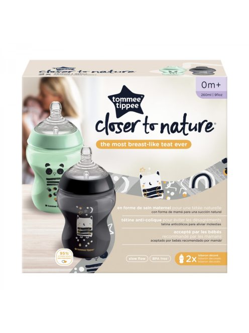 Tommee Tippee Closer to Nature cumisüveg 2x260 ml Ollie