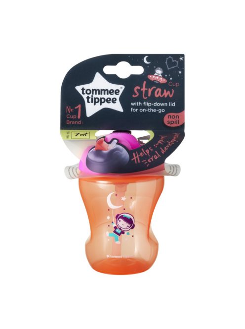 Tommee Tippee Straw Cup szívószálas itatópohár lány 230ml - BOMBA ÁR!