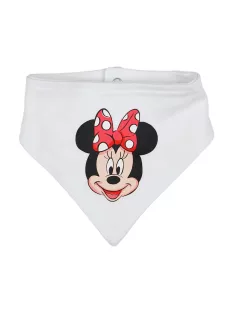   Asti Háromszög alakú baba nyálkendő Minnie mintával - fehér