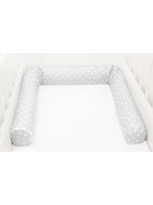 Scamp ágyrács hengerpárna  Grey Hearts 3x60cm