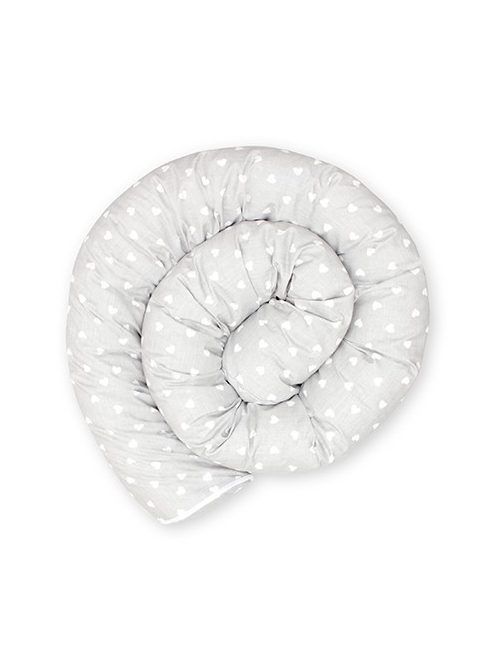 Scamp ágyrács hengerpárna  Grey Hearts 3x70cm