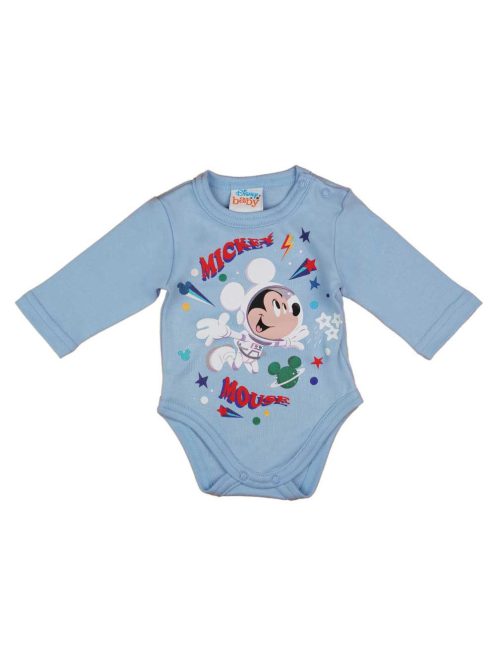 Asti Hosszú ujjú baba body űrhajós Mickey egér mintával világoskék 68