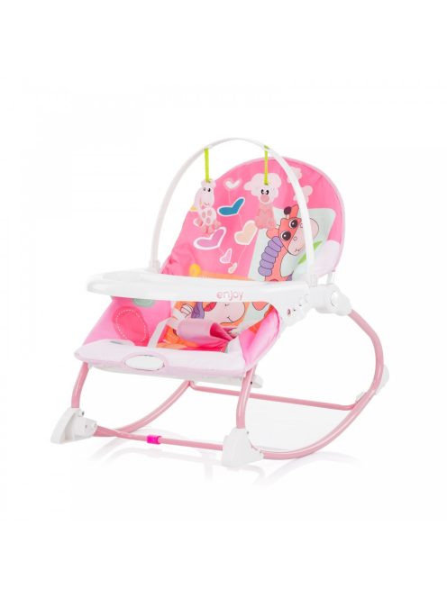 Chipolino Enjoy rezgő-zenélő pihenőszék 18 kg-ig - Pink