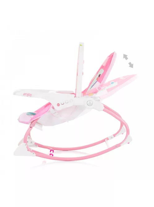 Chipolino Enjoy rezgő-zenélő pihenőszék 18 kg-ig - Pink