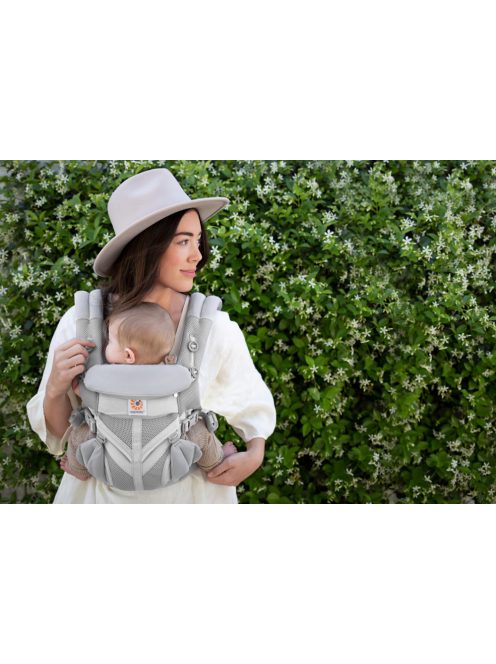 Ergobaby Omni 360 hordozó Cool Air Mesh, gyöngyszürke