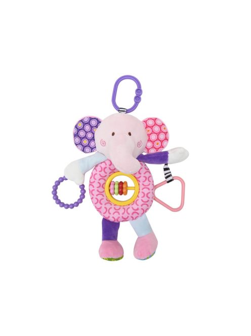 Lorelli Toys plüss csörgőjáték - Pink elefánt