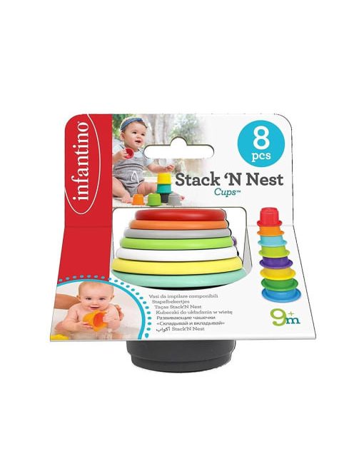 Infantino Stack'N Nest poharas játék 8db-os