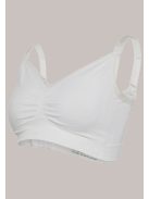 Carriwell Organikus pamut Varrásnélküli betétes szoptatós melltartó S - fehér