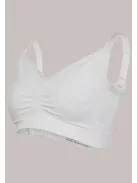 Carriwell Organikus pamut Varrásnélküli betétes szoptatós melltartó S - fehér